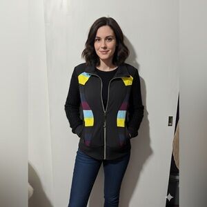 Lululemon full zip jacket Long Sleeves - black and multi colour